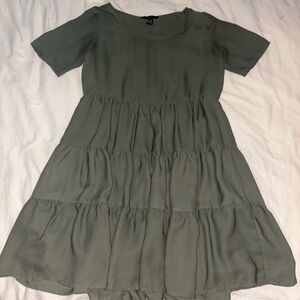 Forever 21 Green Short Sleeve Sundress